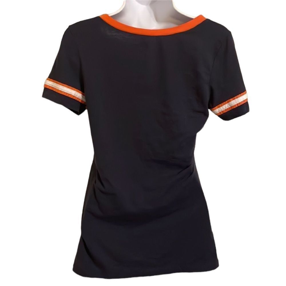 NFL Chicago Bears Black and Orange V-Neck Tee - Picture 2 of 3